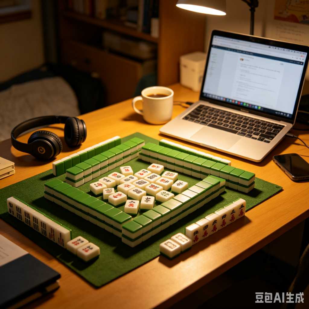 flat print mahjong set