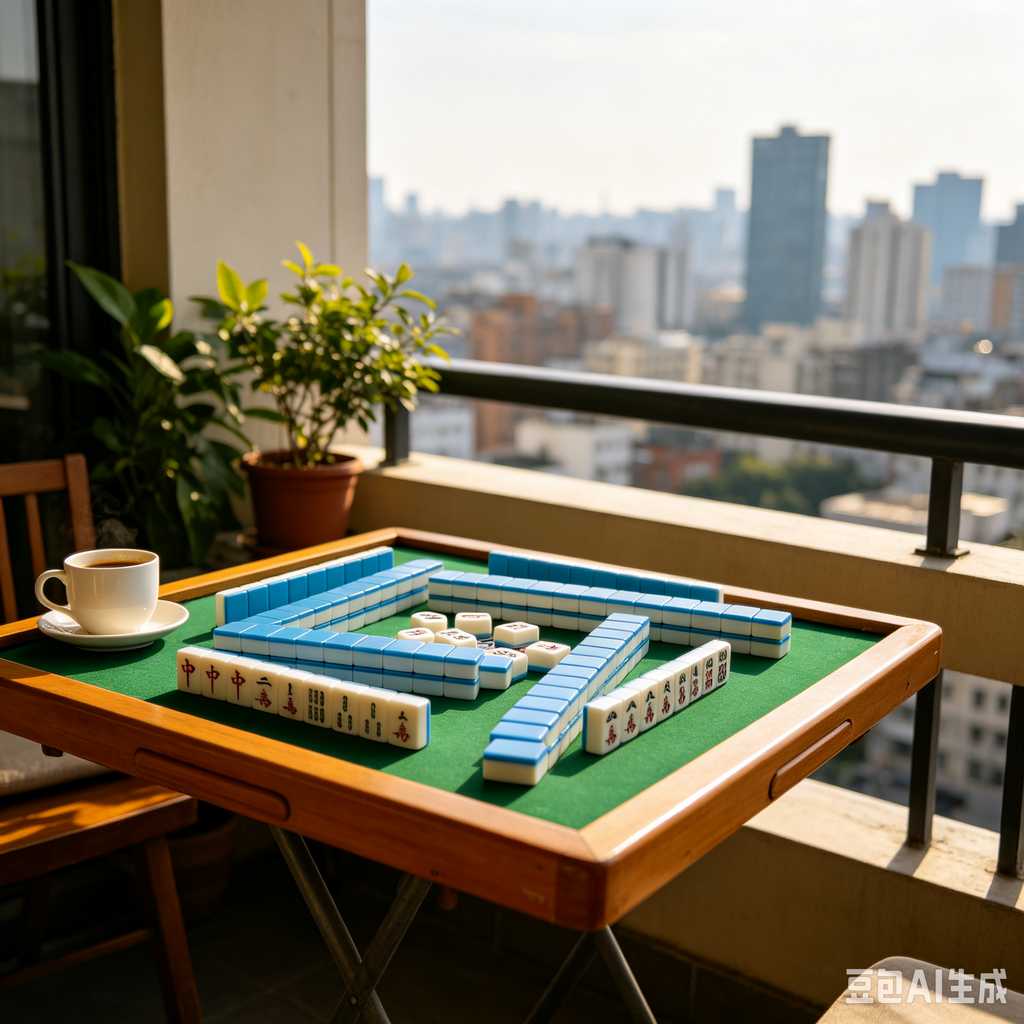stylish text mahjong set